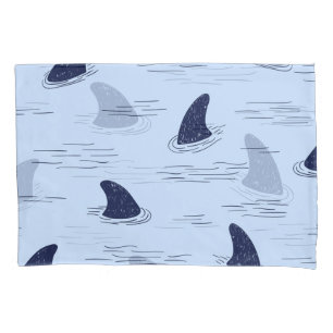 Shark Fin Ocean Pattern Pillowcase