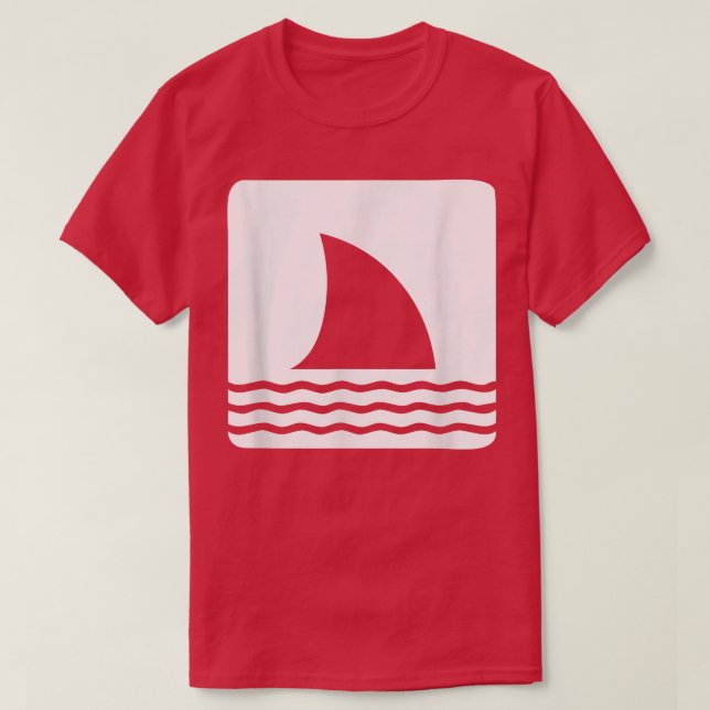 Shark Fin Ocean View  T-Shirt (Design Front)