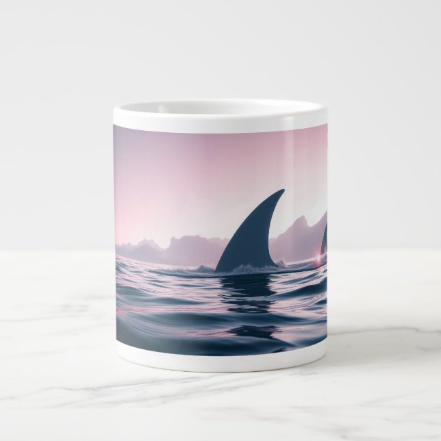 Shark Fin Power Large Coffee Mug (Front)