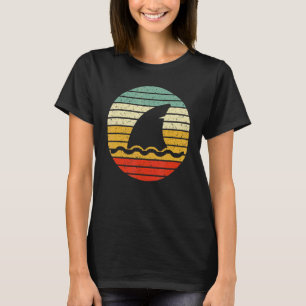 Shark Fin Retro Style Shark Men Women Kids Vintag T-Shirt