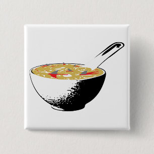 shark fin soup 15 cm square badge