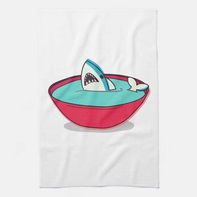 Shark Fin Soup Tea Towel (Vertical)