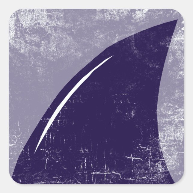 shark fin square sticker (Front)