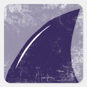 shark fin square sticker