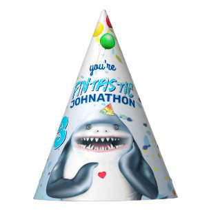Shark Fintastic Kids Birthday Party Hat
