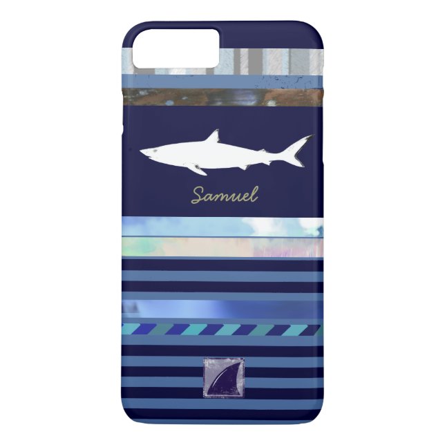 shark fish king of the ocean blue-colour Case-Mate iPhone case (Back)