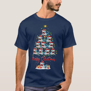 Shark Fish Lover Xmas Matching Santa Shark Christm T-Shirt