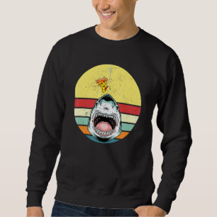 Shark Fish Pizza Retro Vintage Pizzeria Pizza Chef Sweatshirt