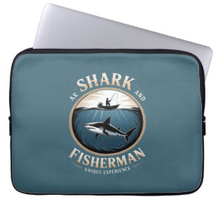 Shark & Fisherman Laptop Sleeve
