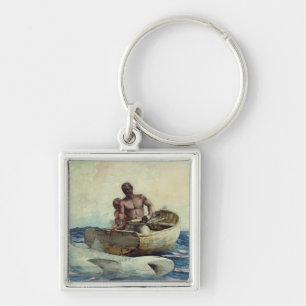 Shark Fishing, 1885 Key Ring