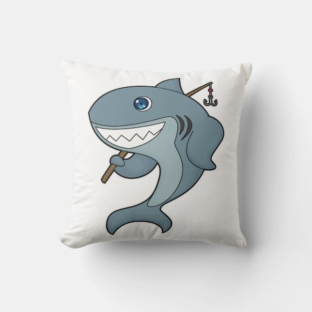 Shark Fishing Fisher Finshing rod Cushion (Front)