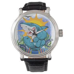 Shark Flexing Muscles Sea Life Sunshine  Watch