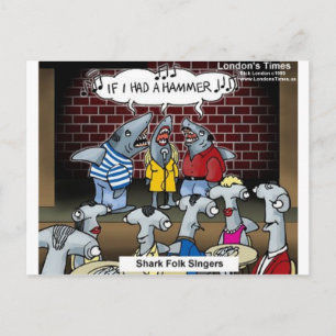 Shark Folk Singers Funny Gifts Tees & Cards