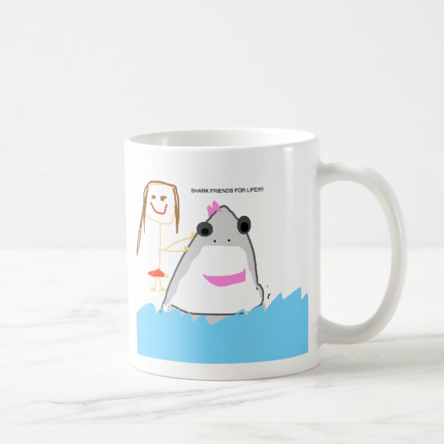 shark friends coffee mug (Right)