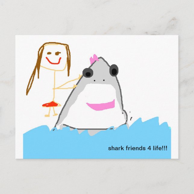 shark friends postcard (Front)