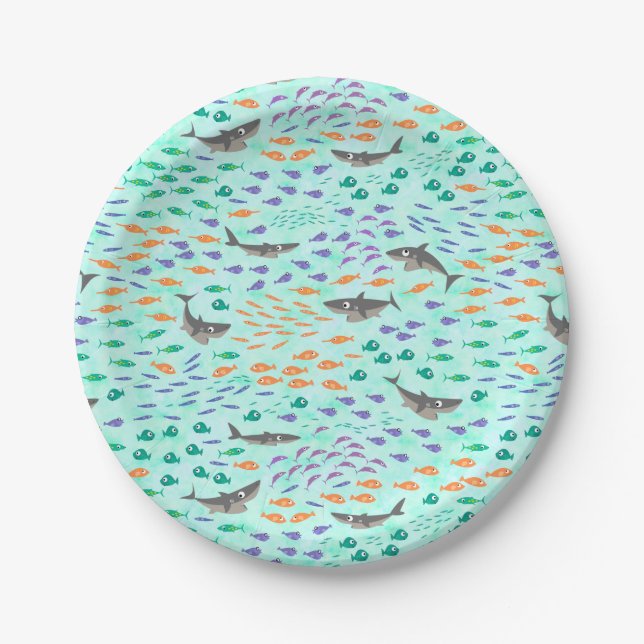 Shark Fun Paper Plate (Front)