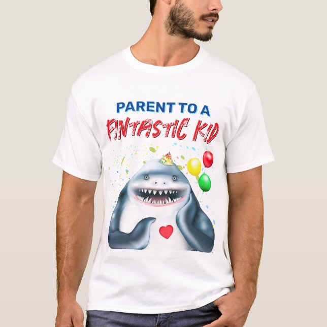 Shark Funny Birthday Family T-Shirt (Front)