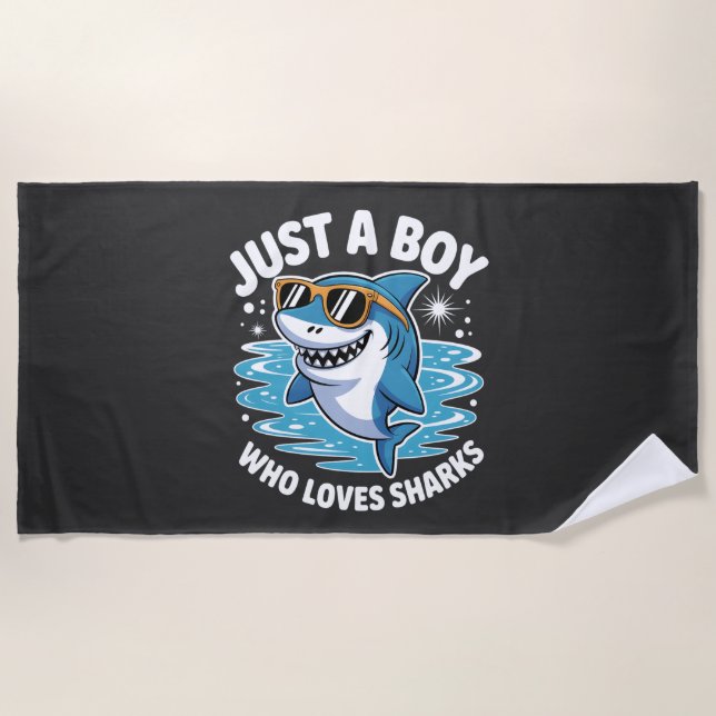 Shark Funny Quote  Beach Towel (Front)
