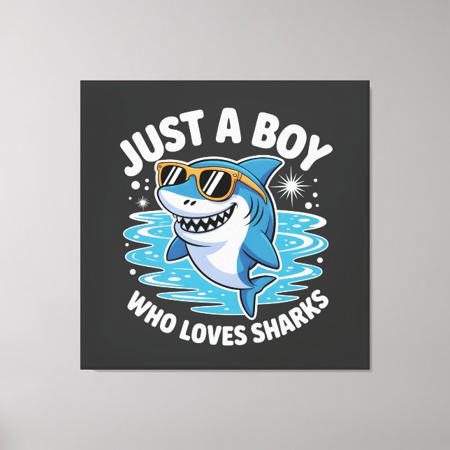 Shark Funny Quote  Canvas Print (Front)