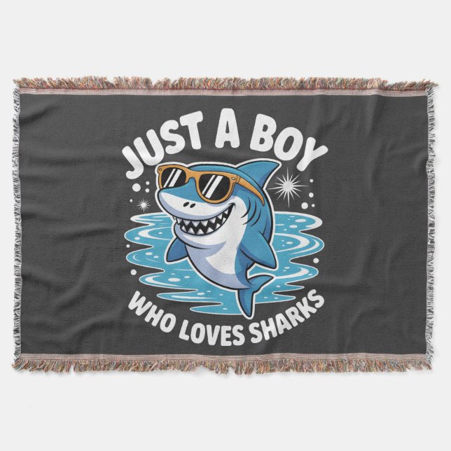 Shark Funny Quote  Throw Blanket (Front)