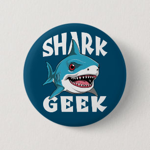 Shark Geek - Cute Design for Shark Lovers 6 Cm Round Badge