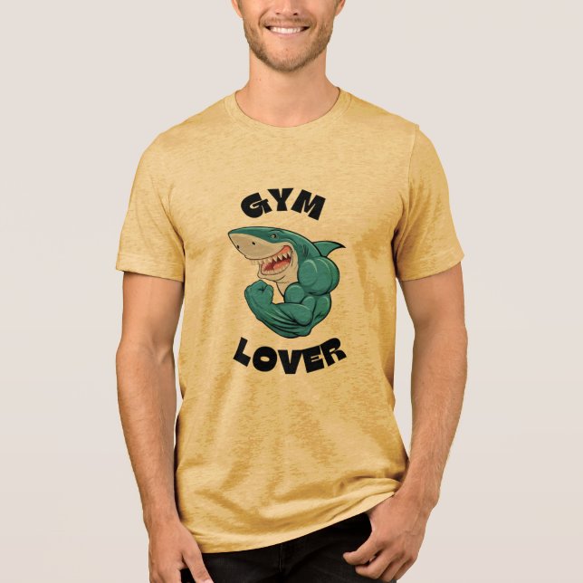 Shark Gym Lover Tri-Blend Shirt (Front)