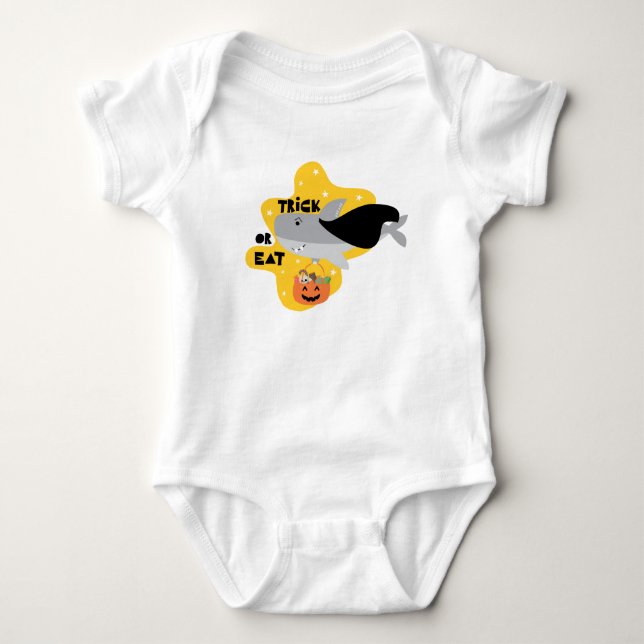 Shark Halloween Baby Bodysuit (Front)