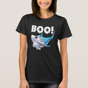 Shark Halloween Boo Spooky Ghost Costume Boys Kids T-Shirt