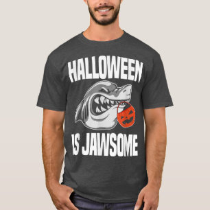 Shark Halloween Shark Lover Gift Witch Moon Shark T-Shirt