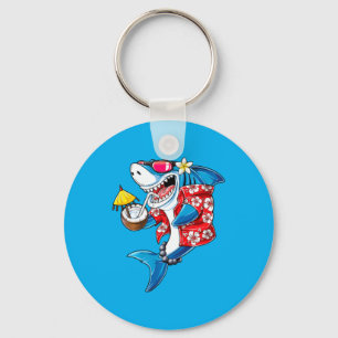 Shark Hawaiian Funny Aloha Hawaii Beach Shark Key Ring
