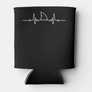 Shark Heartbeat Shark Lovers Fin Ocean Animal Can Cooler