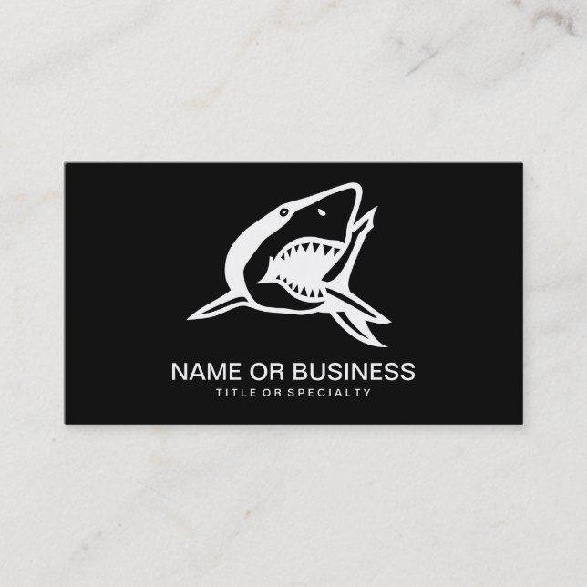 shark icon business card (Front)