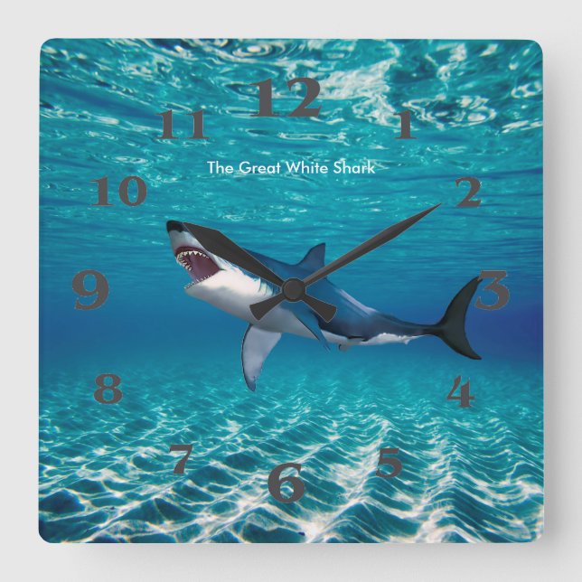 Shark image for Square Wall Clock (Front)