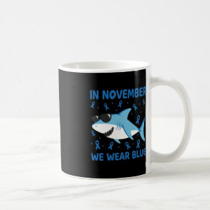 Shark In November We Wear Blue Diabetes Kid Boy To Coffee Mug