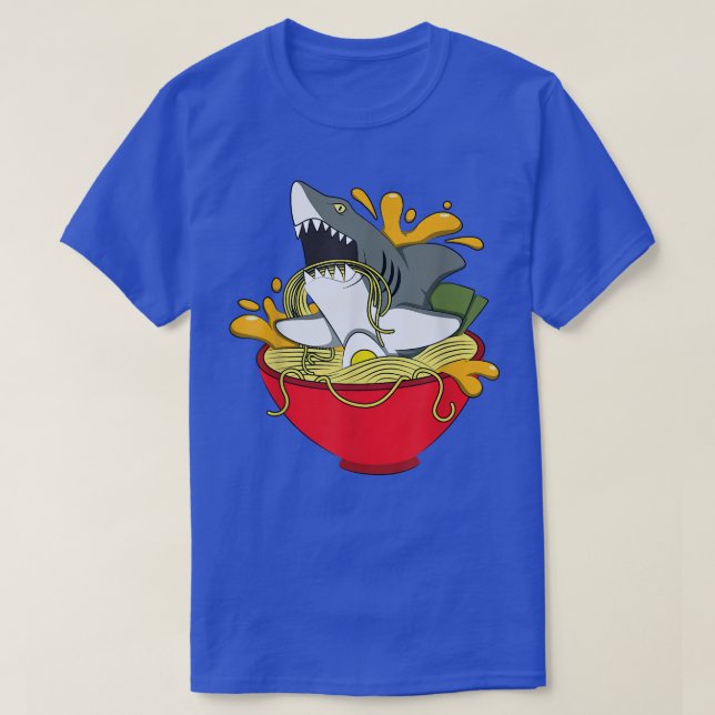 shark in ramen - shark - ramen - humour - pho - no T-Shirt (Design Front)