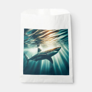 Shark in the deep blue sea & sunlight favour bags