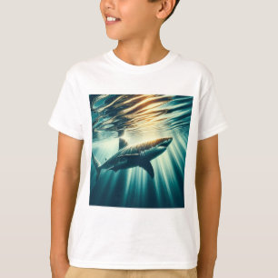 Shark in the deep blue sea & sunlight T-Shirt