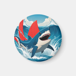 Shark in the Ocean Magnet