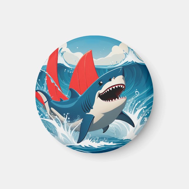 Shark in the Ocean  Magnet (Front)