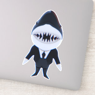 Shark in tux classy cute sticker