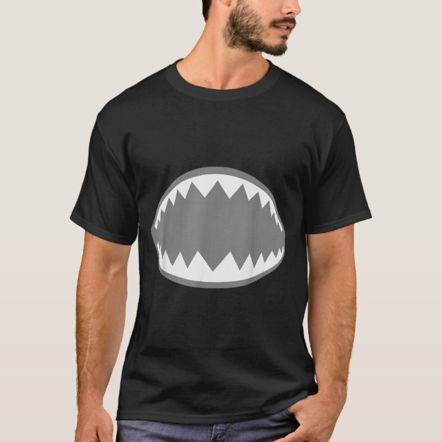 Shark Jaw Shirt Adult Kids Men Women Shark Mouth C (Front)
