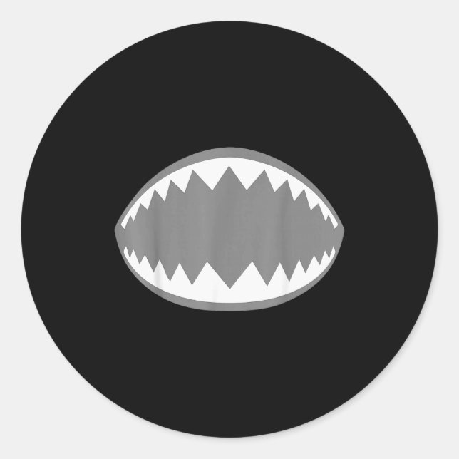Shark Jaw Shirt Adult Kids Men Women Shark Mouth C Classic Round Sticker (Front)