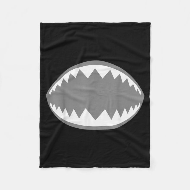 Shark Jaw Shirt Adult Kids Men Women Shark Mouth C Fleece Blanket (Front)