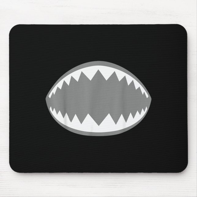 Shark Jaw Shirt Adult Kids Men Women Shark Mouth C Mouse Mat (Front)