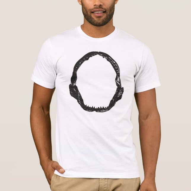 Shark Jaws Black T-Shirt (Front)