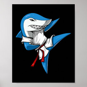 Shark Karate Martial Arts Kickboxing Jiu-jitsu Tae Poster