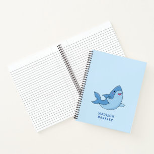Shark Kid's Cute Kawaii Notebook