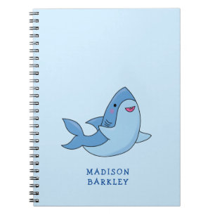 Shark Kid's Cute Kawaii Notebook