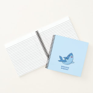 Shark Kid's Cute Kawaii Notebook