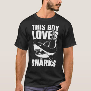 Shark Kids Ocean Animal This Boy Loves Sharks T-Shirt